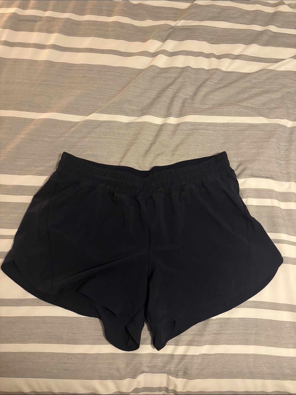 lululemon athletica Navy Track That Mid Rise Lined Short 5”